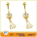 wholesaler 100 belly ring gold plated dangle navel rings ZeSen body jewelry manufacturer supplier